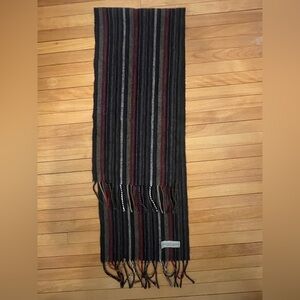 MADE IN ITALY—Geoffrey Beene Black and Red Striped Scarf